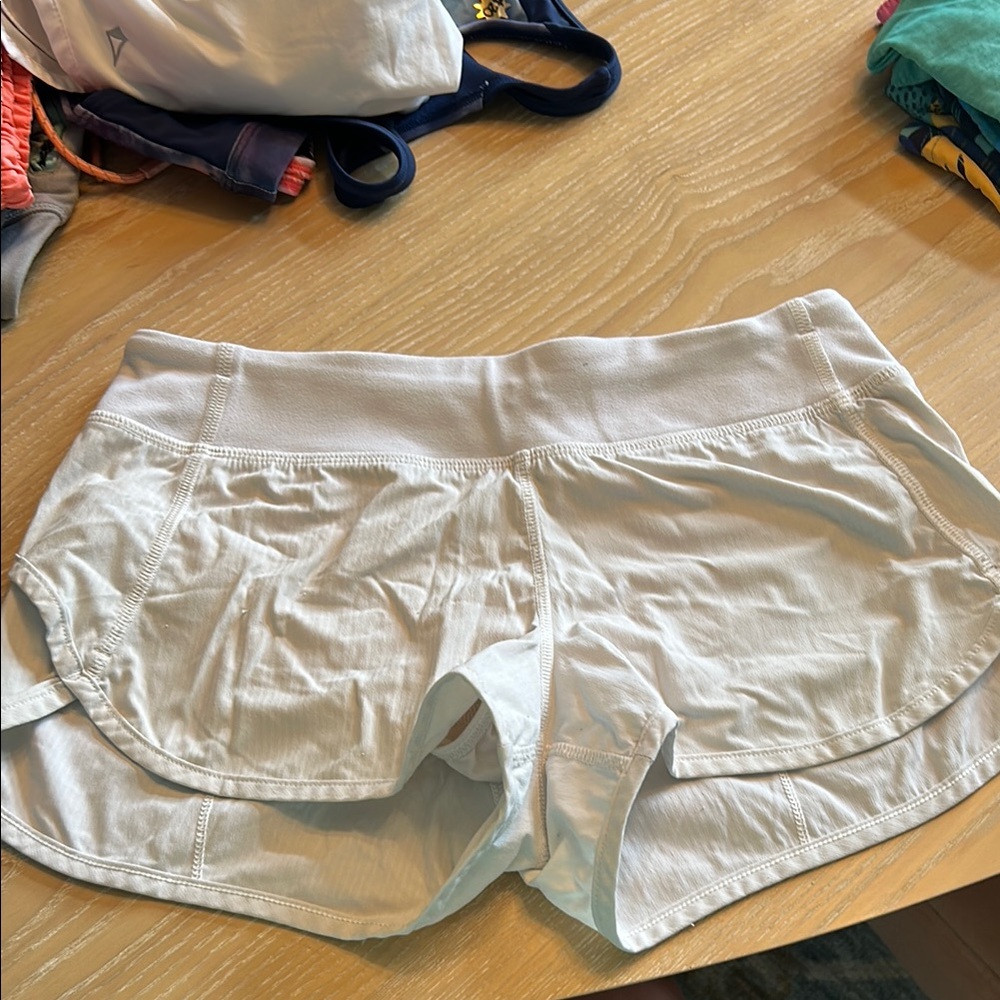 Kid’s White Athletic Shorts